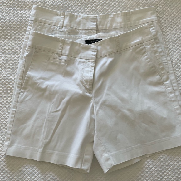 2 pair Ann Taylor Devin white shorts. - Picture 1 of 6
